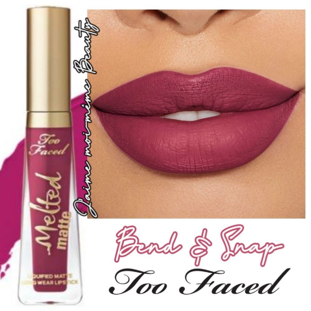 Too Faced Matte Plumpinh Liquid Lipstick in Bend and Snap (Cool Berry Tone)